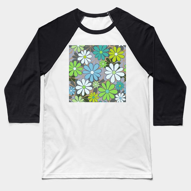 Floral pattern Baseball T-Shirt by olgart